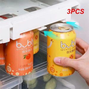 Kitchen Storage 3PCS Refrigerator Cabinet Drawer Soda Can Dispenser Beverage Rack Plastic Food For