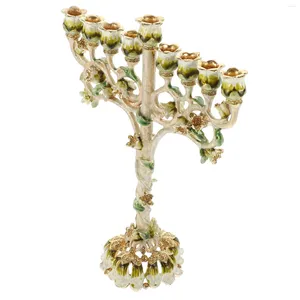 Candle Holders Hanukkah Candelabra Holder For Room Vintage Decorticks Metal Stand Table