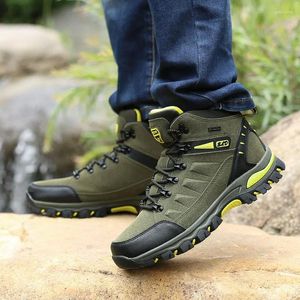 Sapatos de fitness unissex respirável escalada masculino ao ar livre alta superior caminhadas botas mulheres antiderrapante trekking caça tênis