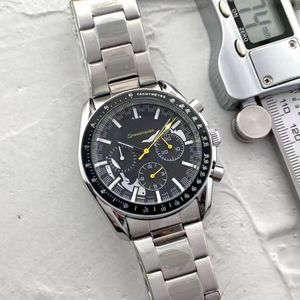 2022 Omeg Nya Six Stitches Luxury Mens Watches Quartz Watch Top Brand Clock rostfritt stål Strap Men Fashion Accessories Styl266e