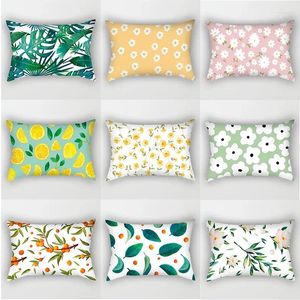 Pillow Plant Little Daisy Flower Fresh Rectangular Lumbar Cover Bedside Living Room Sofa Car