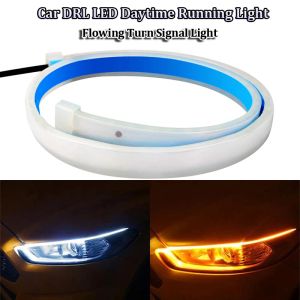 Universal Car DRL LED DAYTIME Running Light 35cm 45cm 60 cm Flowing Turn Signal Strip Lights Exterior Decoration Lamp Parts