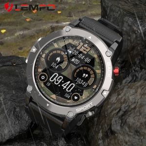 Cihazlar Lemfo LF26 Max Smart Watch Men IP68 Bluetooth Çağrı Özel Duvar Kağıdı Kalp Hızı Kan Algılama Spor Smartwatch PK T Rex Pro 2