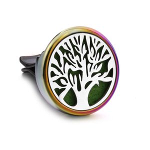 Mode Tree of Life Pattern Accessories Car Air Vent Fräschare Essential Oil Diffuser Parfym Aromaterapi Car Air Outlet Decoration