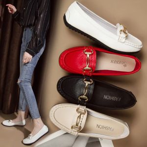 Scarpe stivali donne appartamenti di punta quadrata mocassini di mocassini poco profondi sneakers autunno casual sneakers modis abito nuovo barca infermiera caduta