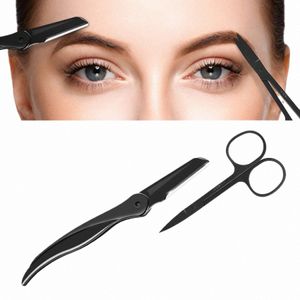 new Eyebrow Trimming Set Decorative Scissors Women's Makeup Accories Profial Eyebrow Trimming Scissors Makeup Tools c7bc#