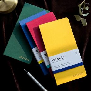 Cotygodniowy program plannerów stały kolor A6 Journal Travel Notebook Organizator Harmonogram Meeting Office School Supplies Prezenta