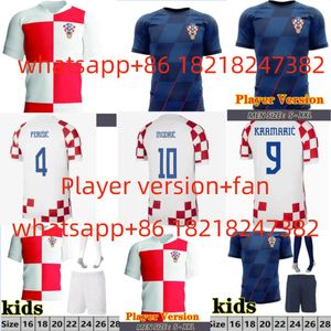 Neues Modell 1: 1CroAcia Modric Fußballtrikot 2425KOVACICNationalmannschaft Nationalmannschaft Mandzukic Perisic Kalinic 24 Kroatisches Fußballtrikot RAKITIC KRAMARIC Herrenset