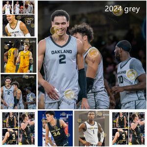 Oakland Golden Grizzlies Basketballtrikot Rocket Watts Michael Rogers Chris Conway Jack Gohlke Trey Townsend Evan Solomon Isaiah Jones DQ Cole Custom Jerseys