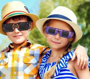 Utomhusglasögon solglasögon solförmörkelse glasögon pappersförmörkelseglas barn och vuxna solglasögon filtrerade infraröda skyddande solglasögon H240316