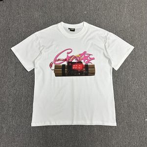 ヨーロッパ英国24SSメンズ時限爆弾プリントコットンティー女性カジュアルスカルTシャツ夏半袖スケートボードTシャツ0323