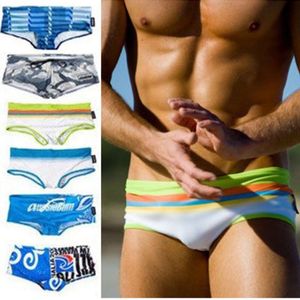 Stampa costumi da bagno marchio di costumi da bagno uomini costumi da nuoto gay briefs tronchi da bagno pantaloncini da bagno indossare sunga