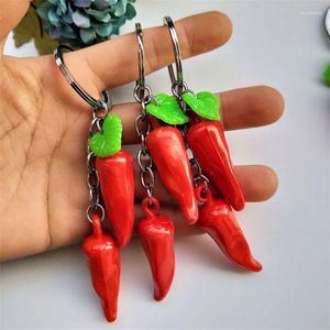 Decorative Flowers 5pcs Chinese Cabbage Keychains Simulated Vegetable Grape Pendant Key Chain Charm