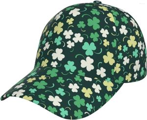 Ball Caps St. Patrick's Day Baseball Cap Cute Shamrock Hat Summer Sun Visor Hats Regulowane dla kobiet mężczyzn