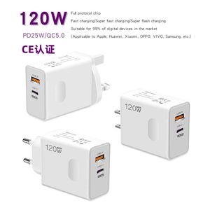 120W Super Fast Flash UK Standard Phone Charger Suitable for 15 Huawei Xiaomi Charging Head