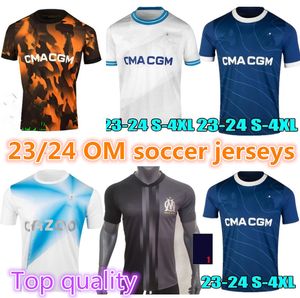 2023 2024 Marsiglia casa AWAY maglie da calcio 30 ° anniversario speciale OM Maillot Foot 23 34 maglia da calcio FANS versione allenamento Olympique 30TH GUENDOUZI ALEXIS