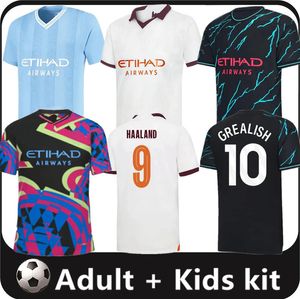 24 25 HAALAND JERSEYS DE FUTEBOL Ano Novo Chinês Dragão DOKU RODRIGO GREALISH MANS CIDADES DE BRUYNE FODEN 2024 2025 camisas de futebol Homens kit infantil campeões