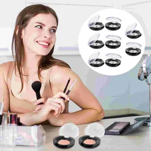 Garrafas de armazenamento 8 pcs sombra de olho em branco recipiente de sombra labial recarregável blush fundação pequeno plástico vazio maquiagem caso