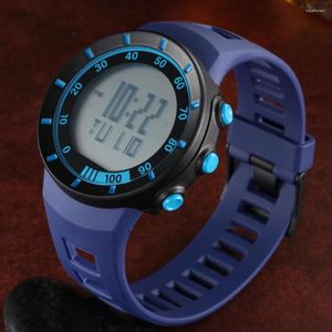 Наручные часы OHSEN, брендовые ЖК-цифровые часы для мужчин и женщин, спортивные часы на открытом воздухе, 50 м, водонепроницаемые, модные, с синим резиновым ремешком, наручные часы, подарки