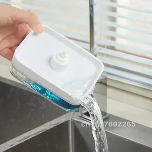Płynna dozownik mydła Multiul Pump Box Kitchen naciśnij z gąbką do czyszczenia domu pojemnik 330 ml