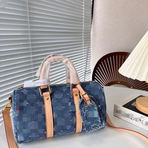 The latest high appearance level fashion denim pillow bag all shoulder crossbody bag temperament handbag 25*15*11