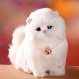 エレクトロニックぬいぐるみ猫素敵なロボットアニマルおもちゃかわいいものエレクトリックキャットムーイングソフトキッズペットモデルの装飾人形ギフト240319