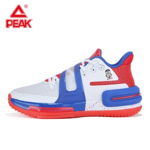 Skor Peak Flash 2 Basketball Shoes Lou Williams Sneakers Asymmetry Color Design Wearable Nonslip Rubber Outrole Gym Train Cyning