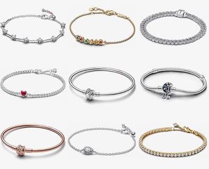 2024 Nuovo braccialetto per braccialette di rubini in stile sterling in argento sterling bracciale per pera luminosa per donne accessori per la moda di gioielleria