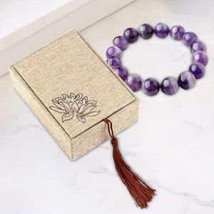 Strand frisado pulseira elegante artesanal bola corrente pulseira roxo para mulheres homens dia das mães presentes de aniversário esposa meninas