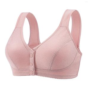 Bras Plus Size Seamless Womens No Steel Ring Front Close Bra Solid Color Large Bust Brassiere One Shoulder For Women