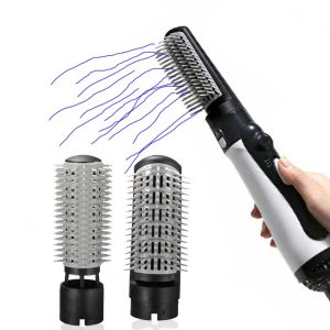 Dryer hair dryer Curling Hair 2 In 1 Brush Hot Air Styler Comb Curling Iron Roll Styling Brush Hair Dryer Blow With Nozzles SU404