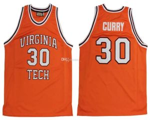 30 Классические баскетбольные майки Dell Curry Virginia Tech Hokies College Retro, мужские трикотажные изделия с номером и именем на заказ