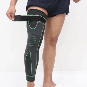 1 PCS COMPRIPTION KNEE PAYS Support Länge Stripe Sport Sleeve Arthritis Joint Pain Protector Elastic Knepad Brace Volleyball 240315