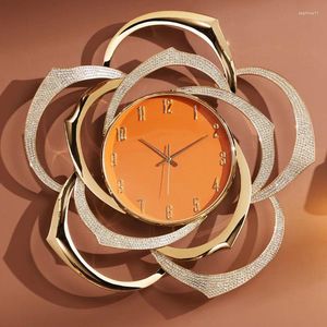 Orologi da parete Orologio di lusso Design moderno Soggiorno Decorazione Moda Grande orologio con diamanti Creativo Reloj De Pared Creativo