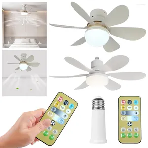 Ceiling Lights E26/27 Socket Fan LED Light Fans With Remote 40W/30W Small Dimmable 3 Speeds For Bedroom Kitchen