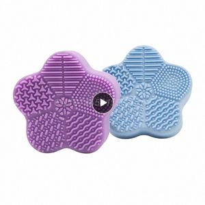 Silice Make-up-Pinsel-Reiniger Flügel Kosmetik Foundati Pinsel Scrubbing Pad Nass und Silice Reinigungspad Scrubber Werkzeug C0Tm #