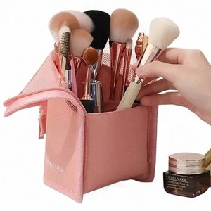 portable Makeup and W Bag Travel Cosmetics Brush Tool Skincare Product Storage Organizer Space Saving Cvenient To Take P8S6#