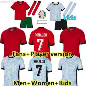 S-4XL 24 25 Portugal B.FERNANDES camisas de futebol 2024 2025 BRUNO JOAO FELIX RONALDO Bernardo Diogo CANCELO camisa de futebol homens mulheres jogador versão crianças completa ZM7A