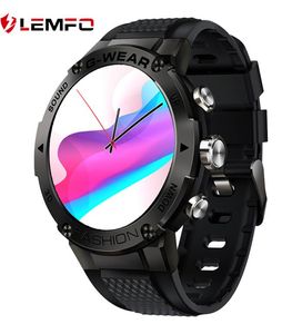 Lemfo k28h relógio inteligente masculino chamada bluetooth personalizar relógio enfrenta música super longa espera 3 botões laterais esporte smartwatch 20217359869