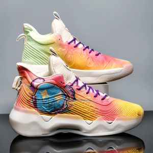 Scarpe da basket maschile professionista non slip da uomo con scarpe da ginnastica colorate da pallacanestro da pallacanestro da pallacanestro scarpe fluorescenti