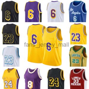 Space Jam 2 Tune Squad NCAA 6 LBJ 23 3 Anthony Los Bryant Davis Angeles Maglia da basket James Lower Merion College Lebron Stitched Jersey z15