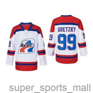 Film version 99 White Ice Hockey Racers Gretzky Hockey Jerseys