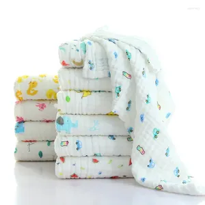 Decken 105 105 cm Baby Badetuch Junge Mädchen Saugfähige Waschbare Baumwolle Gaze Decke 6 Schichten Waschlappen Säugling Swaddle