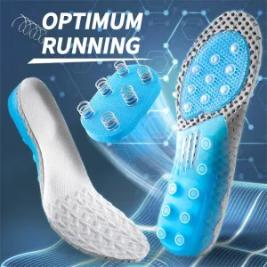 Insoles Sport Spring Silicone Gel Insoles For Women Men Orthotic Sole Pad For Shoes Deodorant Breatble Cushion Running Pad For Feet