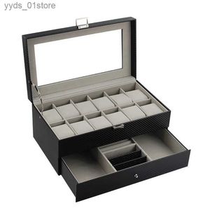 Smyckeslådor Smart Organizer PU smycken lagringslåda 2 lager PU -låda för ES och smycken L240323