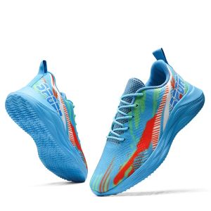 Sapatos moda masculino tênis de corrida tênis de ginástica respirável Big Size 3646 Women Road Runner Free Run Sapatos Orange Blue Blue