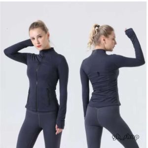 Yüksek Sürüm LU-088 2024 Yoga Ceket Kadınlar LL Egzersiz Spor Palto Fitness Ceket Spor Spor Hızlı Kuru Giyim Üst Katı Zip Sweatshirt Sportwear Sıcak Satış 8941