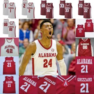 Alabama Basketballtrikot NCAA College Sexton Brandon Miller Mark Sears Noah Clowney Nimari Burnett Jaden Bradley Jahvon Quinerly Rylan Griffen Latrell Sprewell