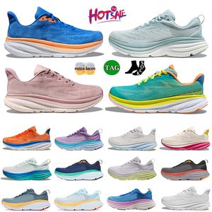 2024 Högkvalitativ designerskor Bondi 8 Clifton 8 Clifton 9 Gratis människor Lanc de Blanc Fiesta Summer Song Amber Yellow One Mens Womens Ourdoor Runner Shoe Trainers