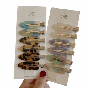 Sdotter 2st Acetate Hair Clips Vintage Leopard No Bend Hairpins For Women Girls Sweet Barrettes Makeup Tools Hair Accores G M2RE#